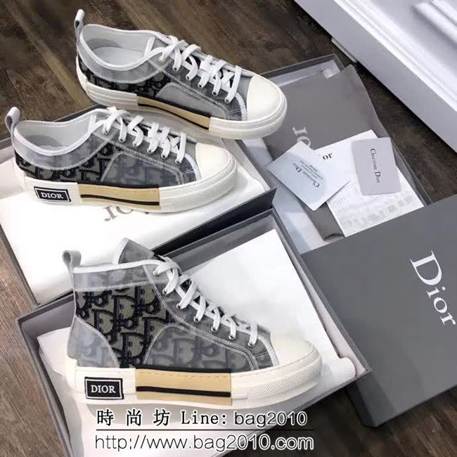DIOR迪奧 2019早春米蘭走秀新款 磨砂珍珠閃pvc半透明膠片拼接 高幫女休閒鞋 QZS2286